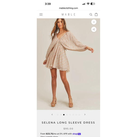 Anthropologie Mable Swing Mini Dress Small - Picture 3 of 10